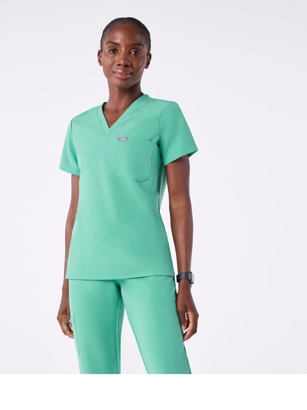 New Figs surgical greens scrub set large